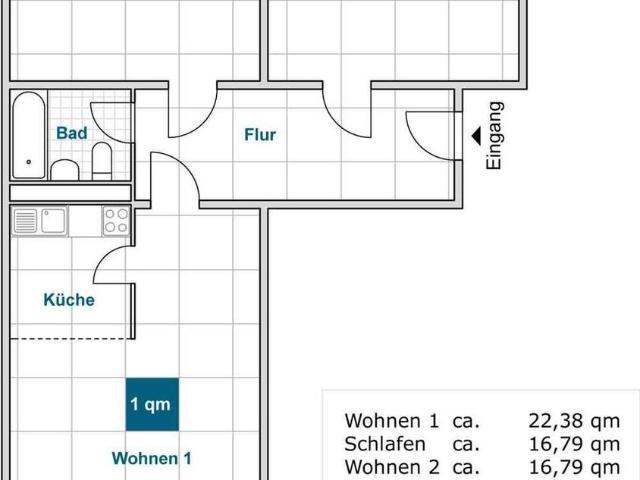 Preiswerte und interessante 3 Zimmer Wohnung.Besichtigung unter 0176 3755176!