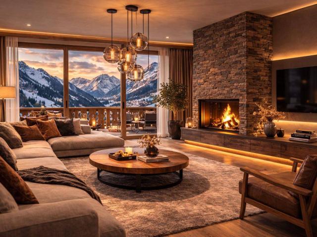 Premium Chaletwohnung mit Balkon, Sauna und Bergpanorama