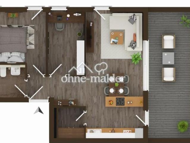 Premium Wohnen im Südwesten: Exklusive 2,5 Zimmer Neubauwohnung mit Designerküche auch Rent2Rent
