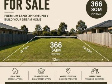 Premium 366sqm Land with Ideal 12m Frontage