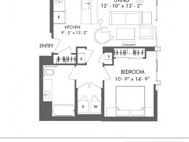Press Block — 1 Bedroom | 1 Bath Barrier Free