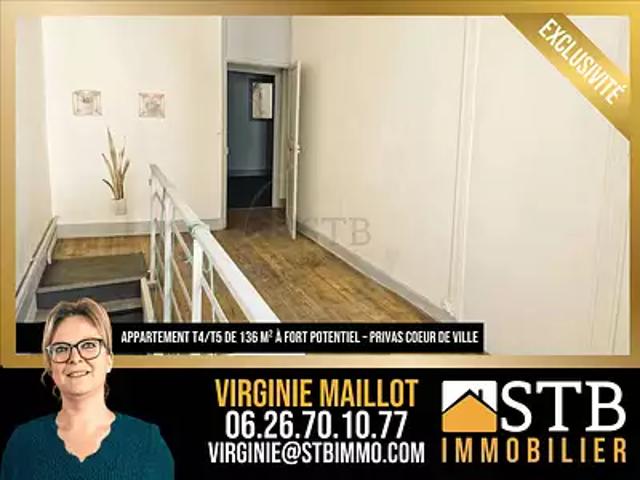 Privas 07000 Achat / Vente appartement 4 pièces t4 au dernier étage