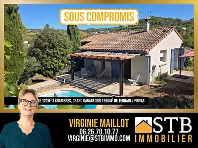 Privas 07000 Achat / Vente maison 5 pièces t5 piscine terrasse