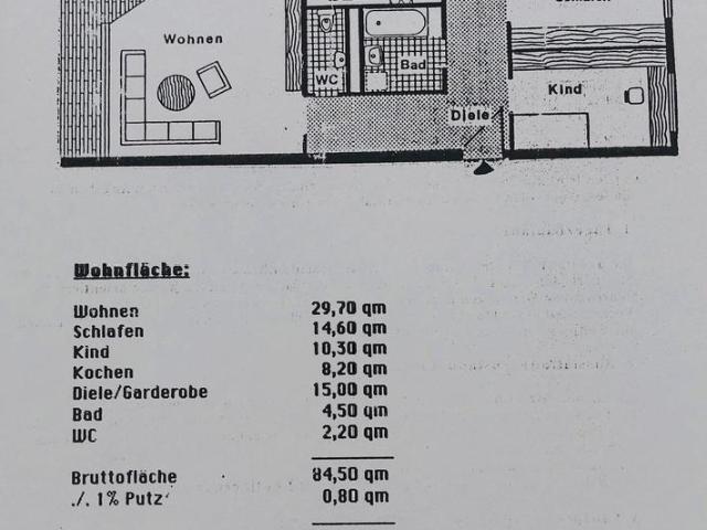 Privatverkauf: Großzügige 3 Zimmer Wohnung mit Balkon und Garage