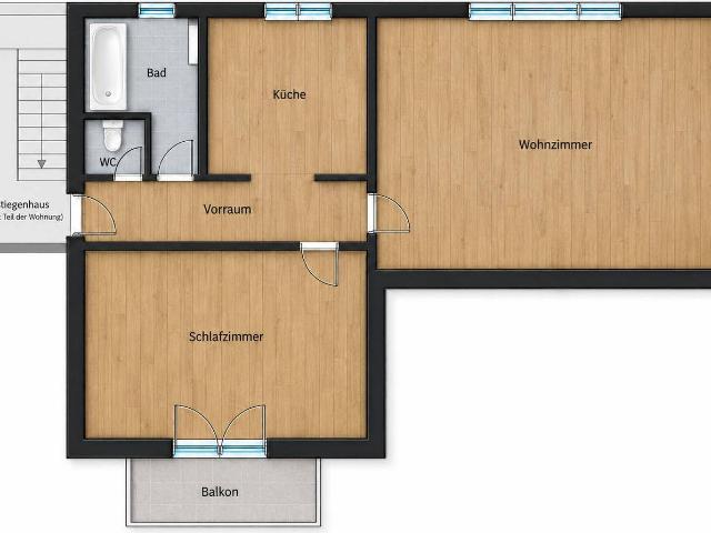 PRIVAT | 2 Zimmer Neubau | Top saniert & modernisiert | ca. 65 m² | ZENTRUM