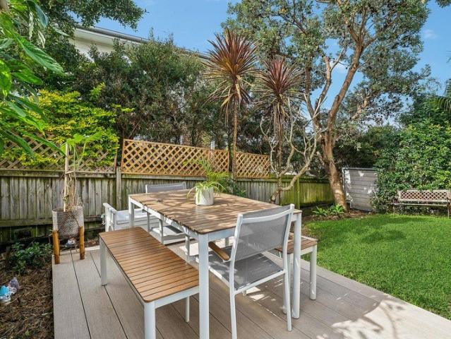 Private east facing yard with effortless ground floor living