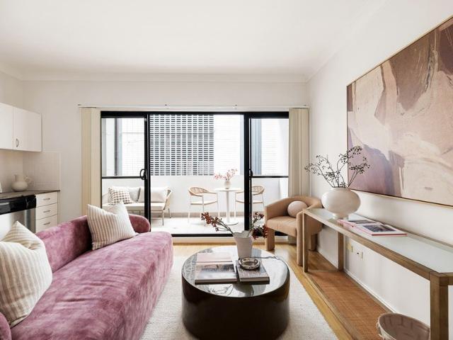 Private inner city pad at rear of converted warehouse