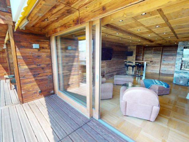 Private Jacuzzi & Mountain View Furnished Studio with Balcony Swiss Alps Chalet