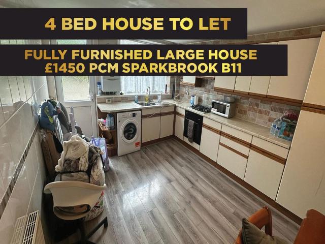 Priestley Road, Birmingham B11 4 bed terraced house to rent £1,450 pcm £335 pw