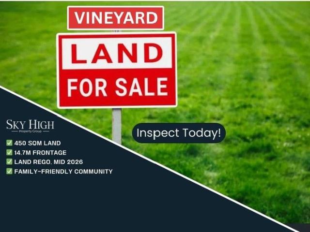 Prime 450sqm Vineyard Block with 14.7m Frontage