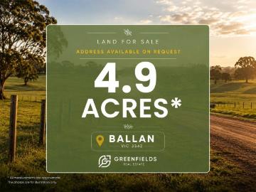 Prime 4.9 Acre Development Opportunity in Growing Ballan VIC 3342