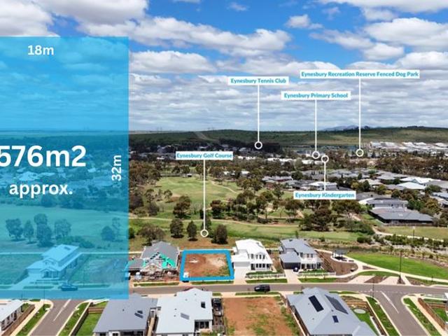 Prime 576m² Titled Block Overlooking Eynesbury Golf Course