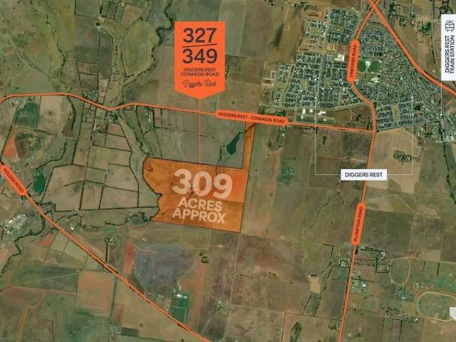 Prime 309 acres in GWZ land surrounded by major developers established Diggers Rest developed area across the road