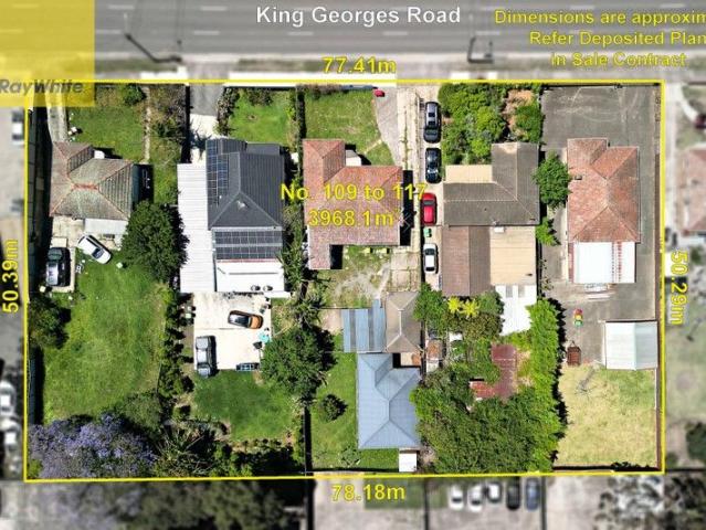 Prime Development Opportunity 109 117 King Georges Road, Wiley Park NSW 2195