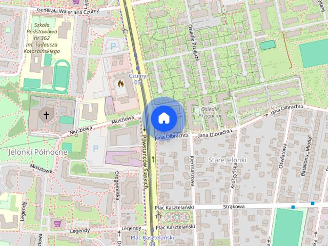 Przy Metro Ratusz Bemowo, 2 pokoje Warszawa ul. Olbrachta 126 Ciche