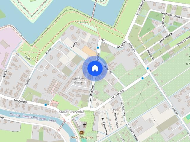 Przyjazne dzieciom z ogrodem, parkingiem w zielonej okolicy w centrum