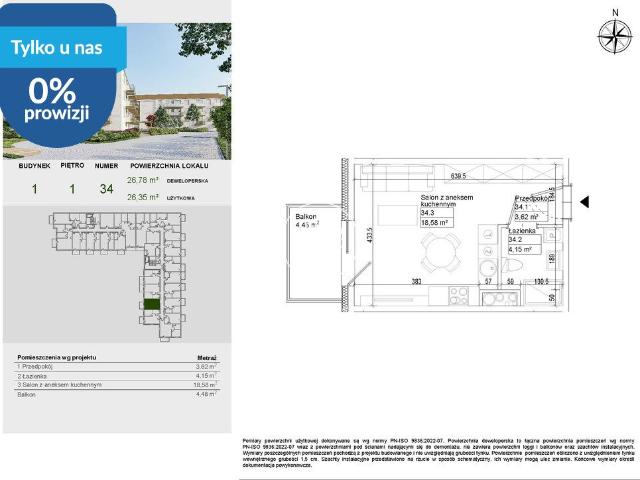 Przestronna kawalerka 26,35 m² w Osielsku – idealna dla singla!