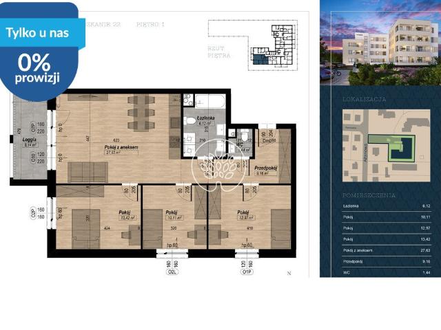 Przestronne 4 pokojowe mieszkanie 81 m² w Fordonie komfort i zielone otoczenie