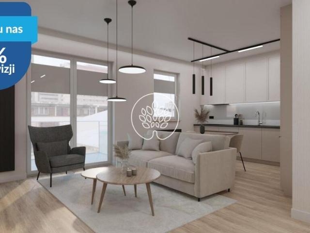Przestronne 2 pok. z ogródkiem 50m², jasny salon