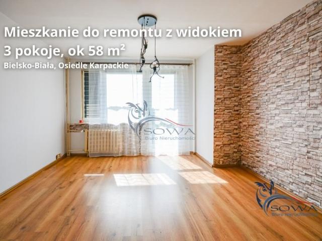 Przestronne 3 pokojowe mieszkanie z balkonem potencjał aranżacyjny