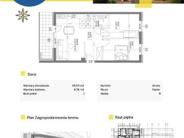 Przestronne 3 pokojowe mieszkanie 60,8 m2 w Solec Kujawski