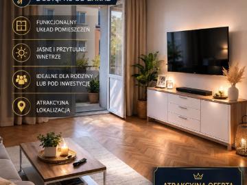 Przestronne 3 pokojowe mieszkanie w centrum Rypina