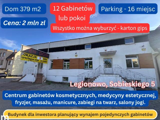 Przestronny budynek usługowy 379 m² z parkingiem 12 miejsc