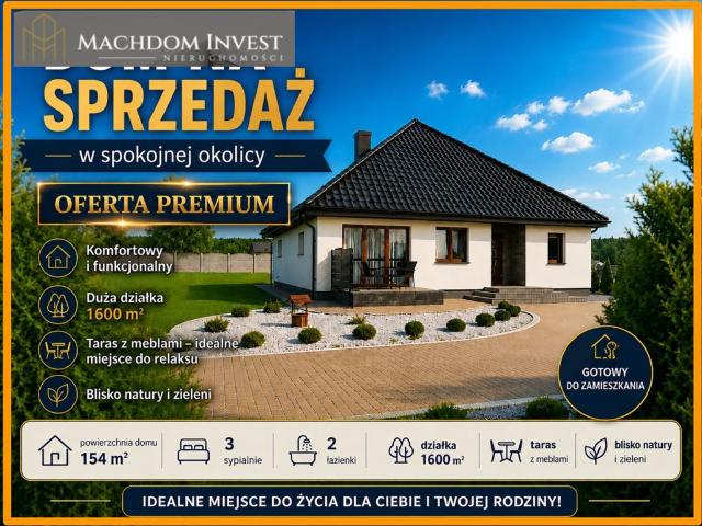 Sprzedam przestronny dom 154 m² z kominkiem w Brodniczce