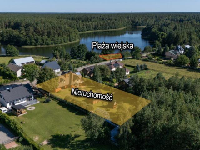 Przestronny dom z 10 pokoi nad jeziorem Tobołowo