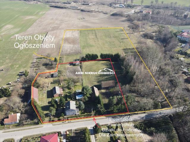 Przestronny dom z potencjałem na 3,5 ha w Myślicach