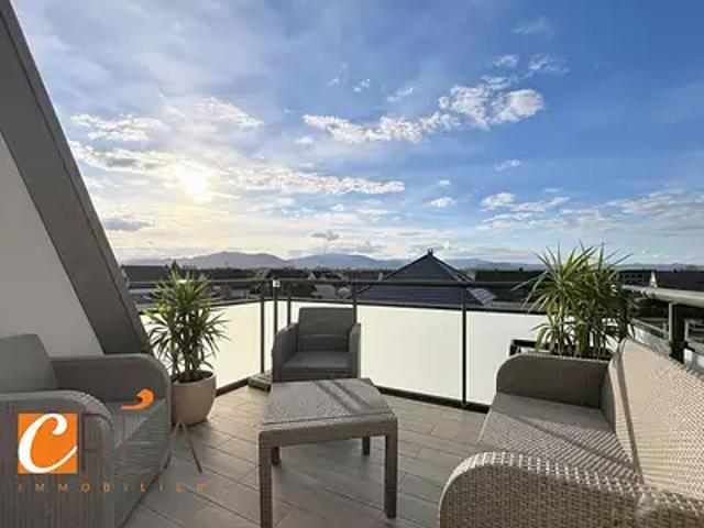 Pulversheim 68840 Achat / Vente appartement 3 pièces t3 au dernier étage terrasse