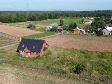 Dom z bali w Pustkowie, 153 m2, ogród i garaż