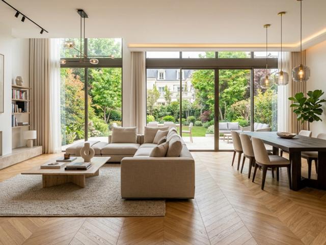 PUTEAUX CENTRE – Élégante maison familiale en pierre de taille avec jardin et parking