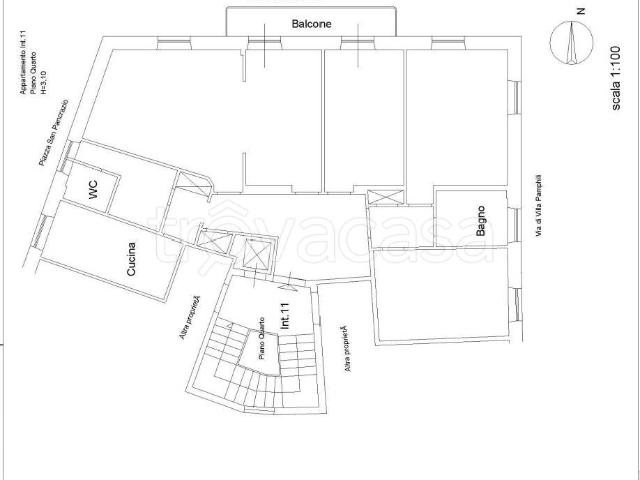Quadrilocale in affitto a Roma piazza di San Pancrazio, Monteverde Vecchio