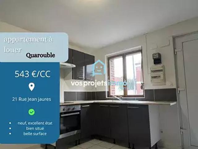 Quarouble 59243 Location appartement 2 pièces t2 au dernier étage