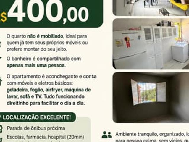 ✨ Quarto Individual para Alugar – Mondubim – R$ 300
