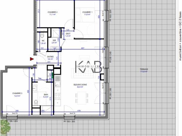 QUARTIER SABLON ! Appartement NEUF 4 pièces avec terrasse de 113m2 + stationnements