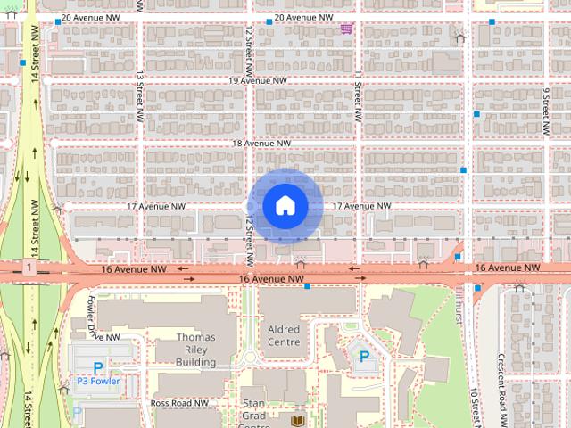 Quiet, top floor, one bedroom condo 10 minute walk from SAIT
