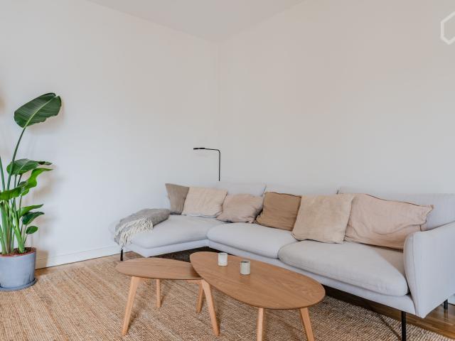 Quiet, beautifully furnished 4th floor apartment with south east balcony in a prime Prenzlauer Berg location