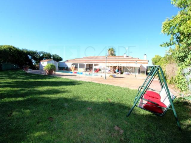 Quinta com moradia térrea T4, piscina com jardim, garagem e vinhas, em Campo Maior
