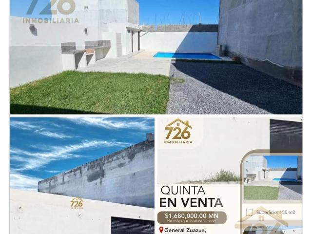 QUINTA EN VENTA EN ZUAZUA, NUEVO LEON