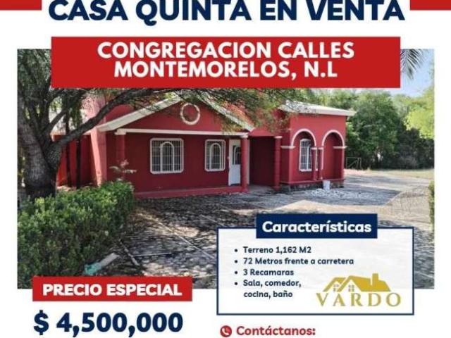 Quinta en venta Montemorelos nuevo Leon