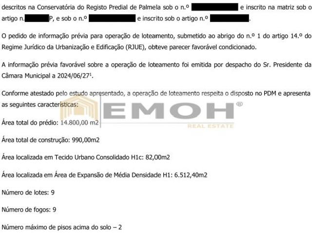 Quinta Palmela Para Recuperar ou Construção para 9 Moradias/Viabilidade aprovada