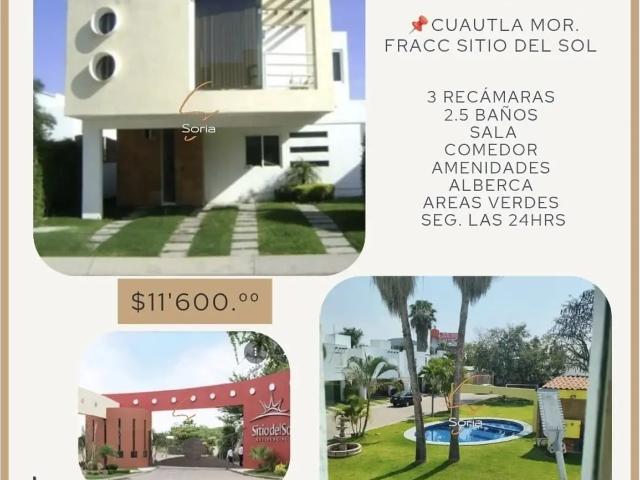 R E N T A CASA EN FRACCIONAMIENTO SITIO DEL SOL CUAUTLA MORELOS