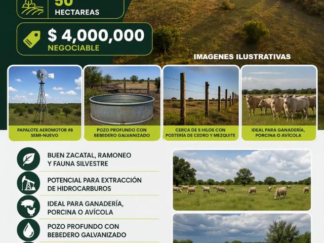 Rancho en Venta Remate Nueva Rosita, Coahuila. Ideal Para Ganader?a