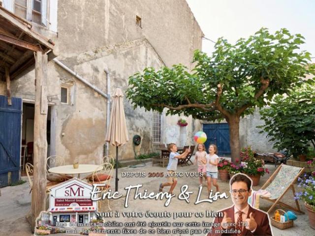 RARE à St Marcel, maison vigneronne avec jardin à rénover