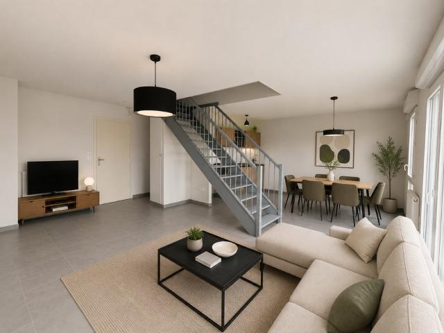 Rare appartement T3 en DUPLEX mesurant 84 M2 au sol à Roques 31120