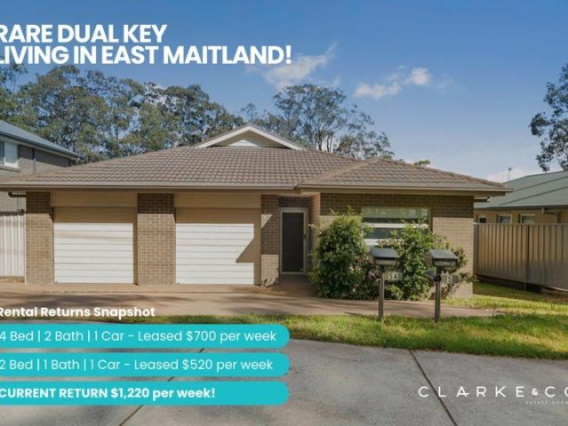 RARE DUAL KEY LIVING IN EAST MAITLAND!