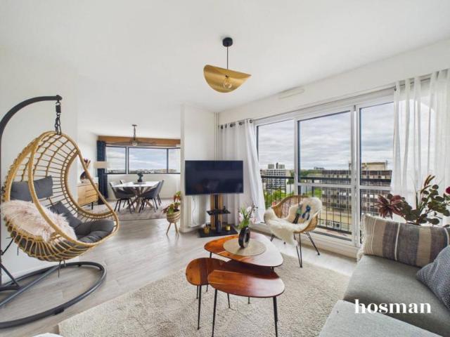 Ravissant T4 de 84,73 m2 2 chambres, balcon avec vue dégagée et garage boxé Quartier Beaulieu à Nantes