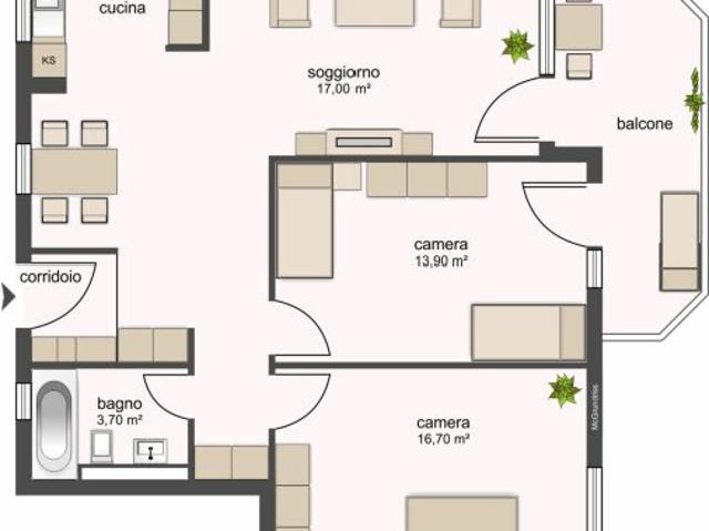 Rent a 3 ½ rooms apartment in Tenero Flatfox